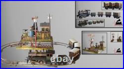 1910's Bing 1-gauge Steam Stork Leg Locomotive Passenger Set with Station platform