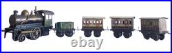 1910's Bing 1-gauge Steam Stork Leg Locomotive Passenger Set with Station platform