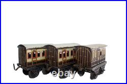 1910's Bing 1-gauge Steam Stork Leg Locomotive Passenger Set with Station platform