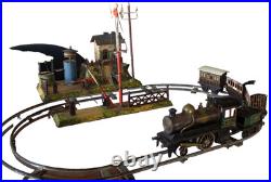 1910's Bing 1-gauge Steam Stork Leg Locomotive Passenger Set with Station platform