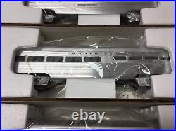 1989 Lionel Santa Fe Aluminum 5 Passenger Car Set 6-19109 6-19110 to 6-19113 NIB