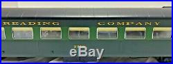 2-Rail O Gauge SGL Reading Brass Turtleback Blimp 5 Passenger Car Set