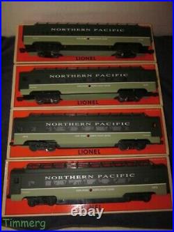 4 Car Lionel Trains 6-19167-19170 Northern Pacific Vista-Dome Passenger Set