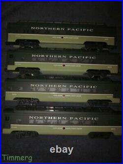 4 Car Lionel Trains 6-19167-19170 Northern Pacific Vista-Dome Passenger Set