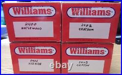 4 Williams Luxury Lines Passenger Car Set Maplewood, Hillside, Chatham & Clifton