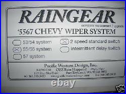 55-56 Chevy Passenger Car Raingear Wiper Set up With 2 Speed Switch