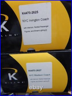 5 K-LINE k-4470B NEW YORK CENTRAL 28TH ANN PASSENGER CAR SET NIB O GAUGE RARE