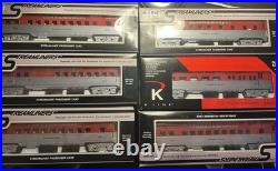 6 K-Line Streamliners Passenger Cars New In Box O Gauge Set