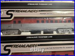 6 K-Line Streamliners Passenger Cars New In Box O Gauge Set
