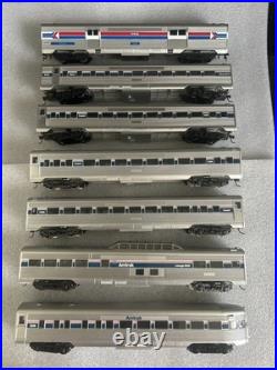 7 HO Athearn Amtrak Phase IV Streamliner Passenger Car Set very light use