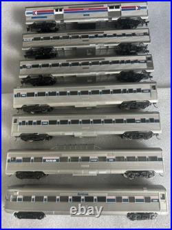 7 HO Athearn Amtrak Phase IV Streamliner Passenger Car Set very light use