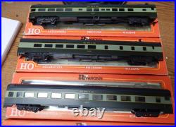 7 OLD RIVAROSSI ERIE PASSENGER CAR TRAIN SET IN BOXES HO SCALE WithBOX NICE LQQK