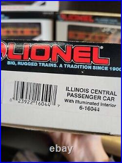 89 Lionel Illinois Central 6 Car Passenger Set'O' & 027 gauge 16044 16047