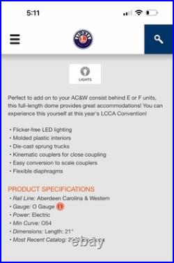 AC&W E8 AA Diesel set with 5 matching Passenger cars amazing must have set NIB