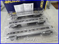 AMERICAN FLYER 6-49930 SANTA FE Blue & Gold S Gauge 3 Passenger Cars Set / NEW