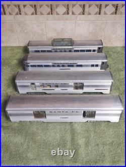 AMERICAN MODEL TOYS (AMT) 0 GAUGE Set Of 4 SANTA FE Streamliner PASSENGER CARS