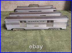AMERICAN MODEL TOYS (AMT) 0 GAUGE Set Of 4 SANTA FE Streamliner PASSENGER CARS