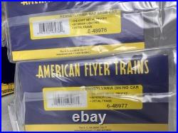 American Flyer 6-48975 S Gauge Pennsylvania Railroad Passenger Car Set 2 / NEW