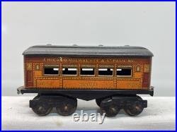 American Flyer Prewar Tinplate Black 1201 Electric Engine 4-Car Passenger Set