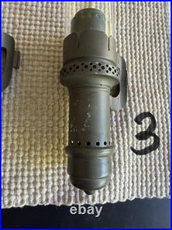 Antique Set of 3 The Safety Co New York Railroad Passenger Car Candle Lamps