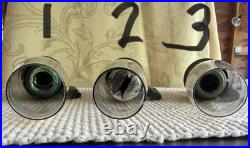 Antique Set of 3 The Safety Co New York Railroad Passenger Car Candle Lamps