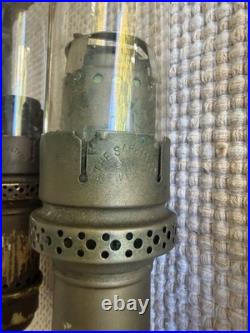 Antique Set of 3 The Safety Co New York Railroad Passenger Car Candle Lamps