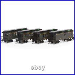 Athearn ATH12407 34' Old Time Overton Passenger Car Set SP (4) N Scale