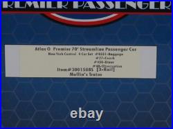 Atlas 3001588S New York Central 5 Car 70' Streamlined Passenger Set LN