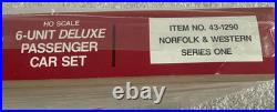 Bachmann No. 43-1290 N&W Norfolk & Western 6 Car Passenger Set Series HO New