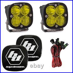 Baja Designs Squadron Pro Amber Driving/Combo Beam LED Lights With Rock Guards
