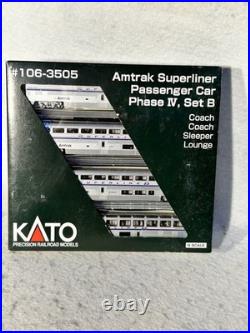 Beautiful KATO Amtrak Superliner Phase IV 4-Car Passenger Set B N GAUGE