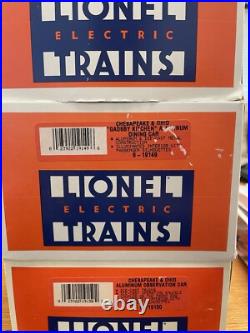 C&O 6 car set LIONEL CHESPEAKE & OHIO 6 CAR 15 ALUMINUN PASSENGER SET