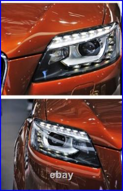 Car Headlights for Audi Q7 2006-2009 Head Lights LED Moving Turn Signal Lamp