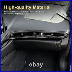 Car Passenger Dashboard Trim Cover Black Carbon Fiber for Corvette C8 2026-2027