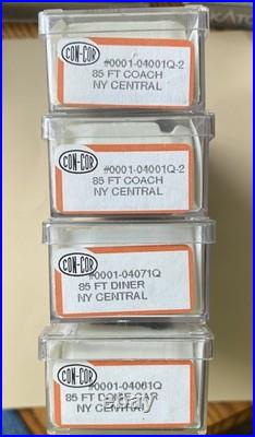 Con-Cor N scale NY Central Passenger car set of 4