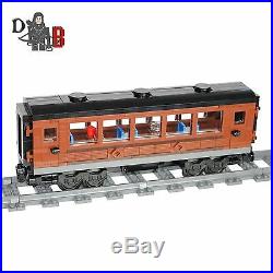 Custom City train Emerald Night passenger carriage car made using LEGO parts
