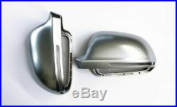 For Audi A5 S5 B8 Alloy Matt Wing Mirror Door Caps Cover Trim Case Housing 07