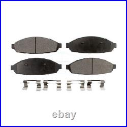 Front Hub Bearing Brake Rotor Pad Kit For Ford Crown Victoria Mercury Grand Town