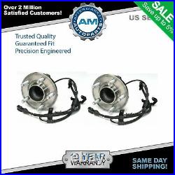 Front Wheel Hub & Bearing with Sensor Pair Set for Ford Mercury with ABS