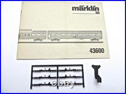 HO 3-Rail Marklin 3-Car Amtrak Phase 1 Passenger Car Set From 43600 Set
