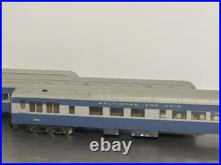 HO B&O Baltimore & Ohio 3-Car Passenger Set Rivarossi Lit Interiors Metal Wheels