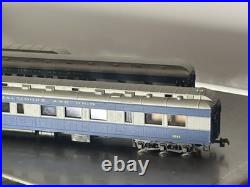 HO B&O Baltimore & Ohio 3-Car Passenger Set Rivarossi Lit Interiors Metal Wheels