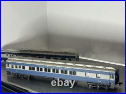HO B&O Baltimore & Ohio 3-Car Passenger Set Rivarossi Lit Interiors Metal Wheels
