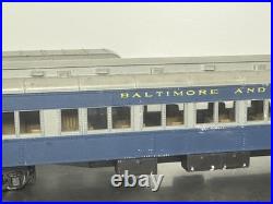 HO B&O Baltimore & Ohio 3-Car Passenger Set Rivarossi Lit Interiors Metal Wheels