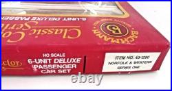 HO Bachmann 43-1290 Norfolk &Western Powhatan Arrow 6 Car Deluxe Passenger Set 1