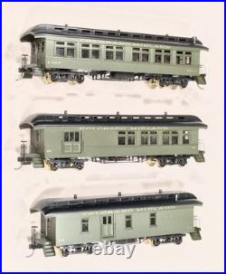 HO Brass, 3-Car Old Time Passenger Set by PFM/Fujiyama-Colorado Midland-ProPaint