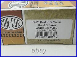 HO Con-Cor Boston & Maine Combine & Coach Car Passenger Set B&M BRAND NEW