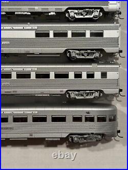 HO MTH 80-60003 Santa Fe 5 Car Passenger Set (Ribbed) ATSF Metal Wheels
