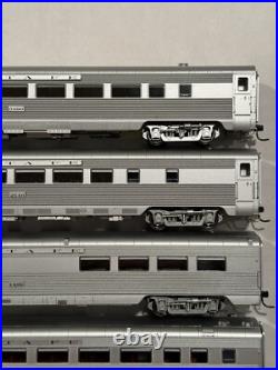 HO MTH 80-60003 Santa Fe 5 Car Passenger Set (Ribbed) ATSF Metal Wheels