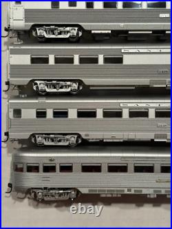 HO MTH 80-60003 Santa Fe 5 Car Passenger Set (Ribbed) ATSF Metal Wheels